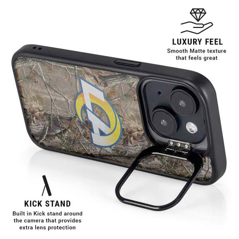 NFL Los Angeles Rams Realtree AP Camo iPhone 15 Kickstand Case